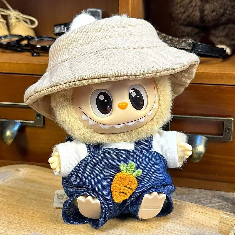 Handmade 17cm Labubu Doll Clothes Set – Hat, Dress, Skirt & Jumpsuit UK Getfasto