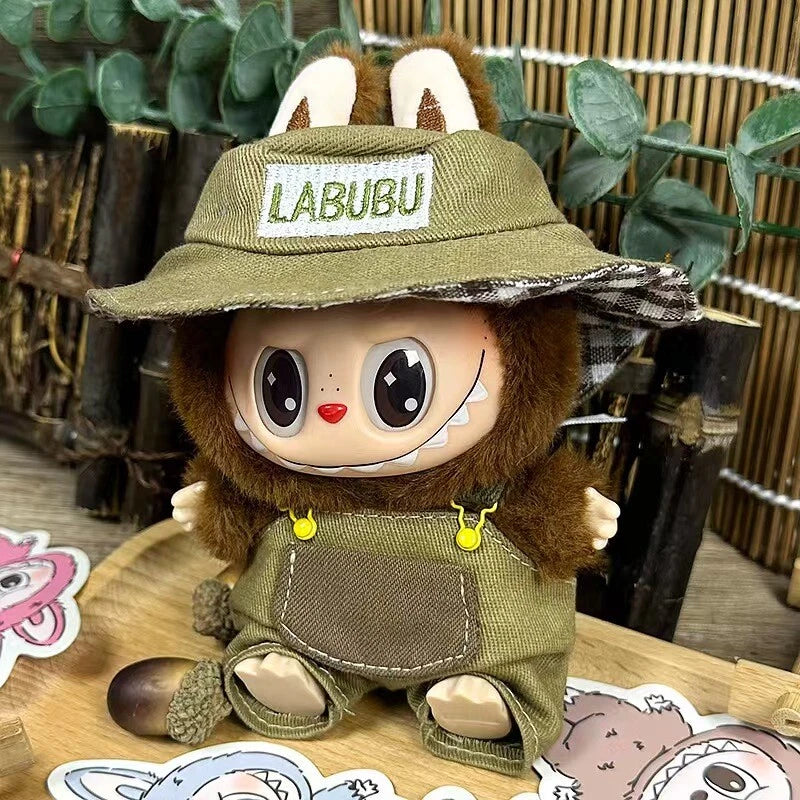 Handmade 17cm Labubu Doll Clothes Set – Hat, Dress, Skirt & Jumpsuit UK Getfasto