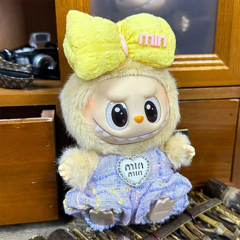 Handmade 17cm Labubu Doll Clothes Set – Hat, Dress, Skirt & Jumpsuit UK Getfasto