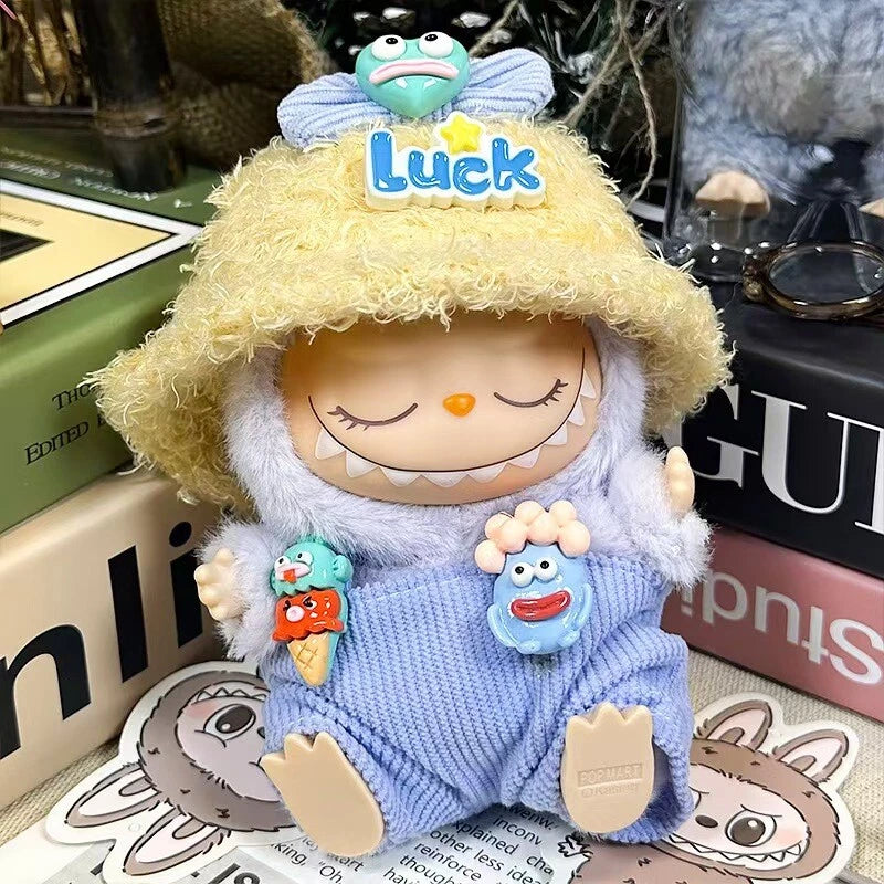 Handmade 17cm Labubu Doll Clothes Set – Hat, Dress, Skirt & Jumpsuit UK Getfasto