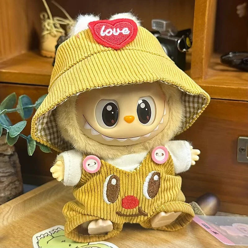 Handmade 17cm Labubu Doll Clothes Set – Hat, Dress, Skirt & Jumpsuit UK Getfasto
