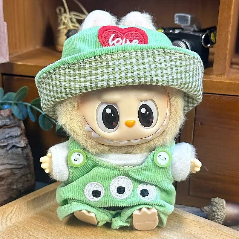Handmade 17cm Labubu Doll Clothes Set – Hat, Dress, Skirt & Jumpsuit UK Getfasto